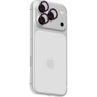 Защитное стекло для камер uBear Extreme Metal Lens shield для iPhone 18 Pro\18 Pro Max (Burgundy)