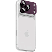 Защитное стекло для камер uBear Extreme Metal Full Cover Lens shield для iPhone 18 Pro Max (Burgundy)